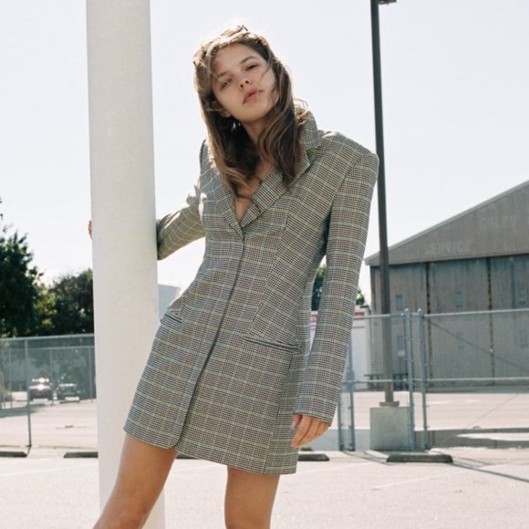 Zara Dresses & Skirts - LAST CHANCE ⚡️ Zara Plaid Blazer Dress XS